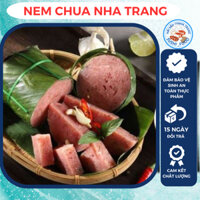 550GR Cay Vừa Nem Chua Tỏi Ớt Đặc Sản Nha Trang, nem chua cây Thơm Ngon Chuẩn Vị Món Ngon nem chua khánh hoà 500gr