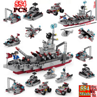 554 Mảnh - Size 32cm - Bộ Lắp Ghép Mô Hình Tàu Chiến, Tàu Khu Trục - Đồ Chơi Lắp Ráp Tàu Tuần Tra Hải Quân
