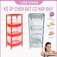 5552-3 Kệ Úp Chén, Bát Nhiều Tầng Có Nắp Đậy Nhựa Việt Nhật- Đồ Dùng Nhà Bếp Bằng Nhựa Cao Cấp An Toàn