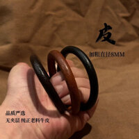 [556 Đánh giá tích cực] Nhẫn Takahashi Goros phong cách Nhật Bản, vòng tay da thật dày, có thể điều chỉnh, khóa từ đồng, thiết kế nguyên bản