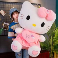 55cm Sanrio Anime Kawaii Hello Kitty Sang Trọng Đồ Chơi Màu Hồng Nơ Đầm Peluche Búp Bê Dễ Thương Trang Trí Gối Trẻ Em Sinh Nhật Xmas
