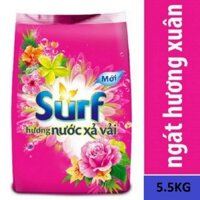 [5.5kg] _ Bột giặt Surf hương Nước xả vải( túi mới 5.5kg)