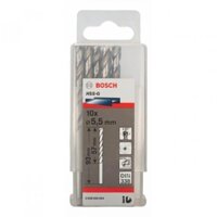 5.5mm Bộ mũi khoan sắt 10 mũi HSS-G Bosch 2608595064