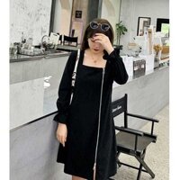 5631 Người Bộ Sưu Tập 150kg Kích Thước Lớn Có Thể Muối Ngọt Ngào Nữ Mùa Thu Béo mm Lỏng Lẻo Mỏng Hơn Nhìn Phong Cách Anh Bên Dây Kéo Đầm Đen Nhỏ 3.29