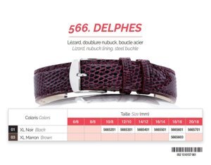 Dây đồng hồ Delphes 566