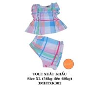 56kg đến 60kg - TOLE XUẤT KHẨU tay cánh tiên quần đùi - 3MHTXK302 - size XL - 171k