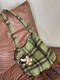 57 Túi Xách Màu Xanh Lá Cây, Túi Xách Công Suất Lớn, Túi Xách Chéo Vai, Túi Xách Nữ Sinh.