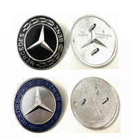 57mm 2-pin car hood bonnet logo cho mercedes benz ml glk gl r class bìa động cơ huy hiệu mặt trước ngang biểu tượng tai lúa mì