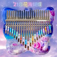 [5842 Yêu thích] Quà tặng đàn piano cho bé gái khắc theo yêu cầu, bộ đàn piano ngón tay cái Kalimba, 17 phím 21 phím, đàn piano ngón tay trong suốt tinh tế