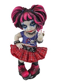 5.87 Inch Poly Stone Cosplay Kids Punk Girl Figurine Statue