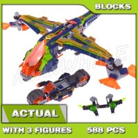 588 chiếc Nexo Knights Aaron 's X-bow Flyer Raider Dropship Chức năng 10818 Khối xây dựng Gạch Toya Tương thích với mô hình gạch 72005