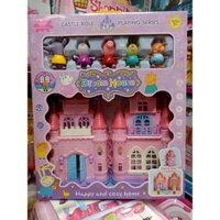 (589B) Dream House Happy Cozy Home Castle role playing series Đồ chơi nhà búp bê heo Peppa có đèn và âm thanh