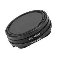 58mm CPL Filter w Lens Cover  Adapter Ring fo  Hero 5 Waterproof Case
