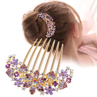 5901 người khen ngợi Kẹp tóc bà mẹ thanh lịch, Lược cài tóc bảy răng Rhinestone, lược cài tóc, sau đầu, hoa kiểu Tây, kẹp tóc công chúa, phụ kiện cài tóc/3.13