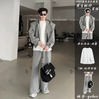 592 Người Bộ Sưu Tập Màu Xám Ngắn Vai Có Mũ Trùm Đầu Áo Khoác Nam Mẫu Mặc Phù Hợp Với Cảm Giác Cao Cấp Đẹp Trai Áo Khoác Hợp Thời Trang Nam Một Bộ