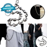 59cm Nam Eo Móc Chìa Khóa Đầu Lâu Kim Loại Vintage Quần Jean Skeleton Thời Trang Ví Punk R9k5