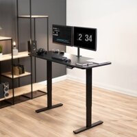 [5C] Bàn nâng hạ Tabup điều chỉnh chiều cao bằng động cơ điện, chân sắt sơn tĩnh điện, mặt bàn gỗ công nghiệp