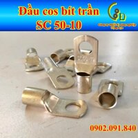 [5cái] Đầu cos dây điện bít SC 50-8-10, đầu cốt đồng bấm dây điện 50mm2, cosse (cót) nối bình acquy, dây hàn