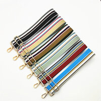 5cm Phong Cách Mới Tương Phản Màu Sắc Sọc Rộng Dây Đeo Vai Túi Quần Áo Phụ Kiện Túi Dây Đeo Một Vai Có Thể Điều Chỉnh Túi Nữ Dây Đeo Thay Thế