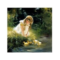 5D DIY Diamond Painting Kit Cross Craft Stitch Art Decor - Lakeside Girl