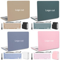 5in1 Bundle 2023 air 15 A2941 Kem logo Cutout Case cho Macbook air M2 A2681 2020 2021 2022 A2337 A2179 air 13 14 inch