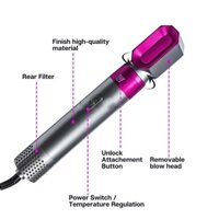 5in1 Hair Dryer  Brush Blow Comb Hair Curling Wand Detachable Brush Kit Negative Ion Straightener