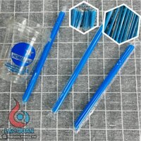 5KG ống hút nhựa bọc màng màu xanh dương, ống hút trà sữa phi 12 và ống hút đá xay phi 8 cao cấp bọc màng nilon từng ống