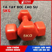 [5Kg] Tạ tay Bọc Cao Su Cao cấp Hỗ trợ Tập Gym, Thể Thao tại nhà, phòng tập