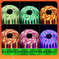 5M,10M DÂY ĐÈN LED CHẠY ĐUỔI NHIỀU MÀU 3 HÀNG BÓNG , RẤT SÁNG , ĐA MÀU , ĐẸP MẮT ( CUỐN CÂY ,VIỀN BIỂN QUẢNG CÁO,LỄ HỘI)