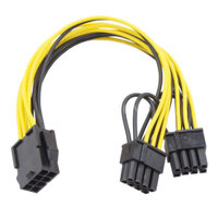 5PCS 22cm 8Pin Female to 2x8Pin(6+2) Male GPU Power Cable PCI-E Splitter Cord For Motherboard Graphics Card GPU Power Da