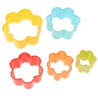 5Pcs Cookie Cutter Set Biscuit Sandwich Fondant  Vegetable - Flower