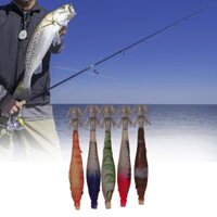 5Pcs Fishing Lures Set Lifelike Squid Jig Lures Luminous Lure for Freshwater