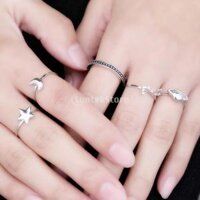 5pcs Set Fashion Ancient  Midi  Top of Finger Rings Stylist