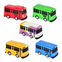 5pcs Tayo Mini The Little Bus Toy Set Pull Back Sliding Can Open The Door School Bus Early Education Children's Intellectual Toy