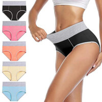 5Pcs/Set Cotton Women's Panties High Waist Body Shaper Underwear Plus Size M-5XL Underpants Soft Panty Slimming Female Briefs 4XSG