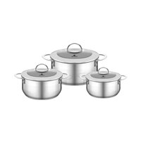 5T1539  Bộ nồi 5 đáy Inox 304 Elmich Celestin EL 3978 Size 18,20,22cm