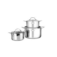 5T2610 Bộ nồi inox 3 lớp đáy liền Elmich 2103OL size 18,20,26cm