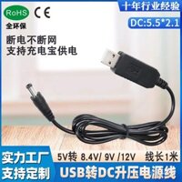 5V đến 12V Cáp tăng áp 8.4V/9V Cáp nguồn bộ định tuyến Xiaomi Huawei Cáp sạc đầu tròn Cáp tăng áp USB