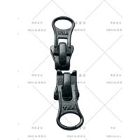5VS Đen Số 5 Áo khoác nhựa Resin có khóa kéo, đầu khóa kéo kim loại hai đầu, phụ kiện khóa kéo YKK cho quần áo