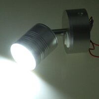 5W 12V Wall Mounted Boat LED Bedside Lamp Motorhome Spotlight Cool White - Silver Shell Cool White LED