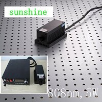 5W Industrial/Lab 808nm 5000mw High Power IR Infrared Laser Dot Module + TTL 0~30khz + TE​C Cooling 85~265V + Adjustable Lab Power Supply LSR-PS-FA