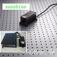 5W Industrial/Lab 808nm 5000mw High Power IR Infrared Laser Dot Module + Analog 0~30khz + TE​C Cooling 85~265V + Adjustable Lab Power Supply LSR-PS-FA