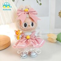 5x Đầm Búp Bê Thời Trang Có Nơ Kẹp Tóc Giày Phụ Kiện Handmade Quần Áo Cho Búp Bê 6 Inch Búp Bê Bé Gái Búp Bê Quà Tặng Trẻ Em