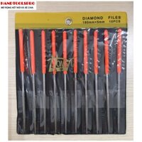 5x180mm Bộ dũa kim cương tròn 10 món HONGYU