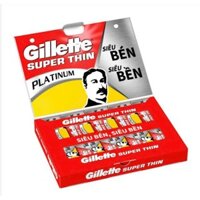 [5x20] Lưỡi Lam Gillette Ông Già Plantium Hộp 100 Lưỡi Lam Gillette Super Thin