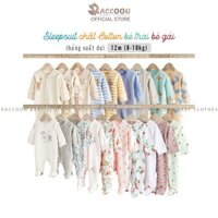 [6-12M | 8-10KG] Bộ đồ liền thân có tất body sleep sleepsuit bé trai bé gái xuất dư nhiều hãng