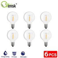 6 / 25 Bóng Đèn Thay Thế LED G40 1W E12 Đế Vít Chống Vỡ Bóng Đèn Tiết Kiệm Năng Lượng 10Watt Tương đương Màu Trắng Ấm Bóng Đèn Trang Trí Cho Đèn Dây Ngoài Trời