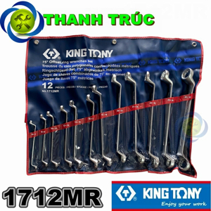 Bộ hai đầu miệng 12 cái hệ mét Kingtony 1712MR 6-32mm