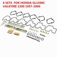 6 × Bộ chế hòa khí Carb Rebuild Bộ sửa chữa cho Honda GL1500C VALKYRIE 1500 1997-2000