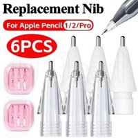 6 Bộ Nib Thay Thế Cho Apple Pencil - Bộ Đầu Bút Cảm Ứng Đa Dạng Đa Năng - Stylus Nib Bền Chống Mài Mòn - Nẹp Stylus No-scratching - Phụ Kiện Bút Cảm Ứng Cho Máy Tính Bảng iPad